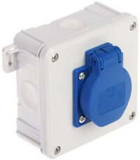 Pobite unique avec une branche peut 2k / 98x98 / GN-230 / EPN 250V AC 16A IP54 Elektro-plast-picture 1