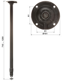 Support de plafond télescopique BR-60X120-B-PICTER 4