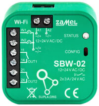 Inteligentná brána a dvere vodiča SBW-02 Wi-Fi, Supla 12 ... 24V AC/DC Zamel-Picture 2