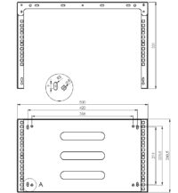 Uchwyt do urządzeń rack wrh19-6u/4u-330b stalflex - obrazek 4